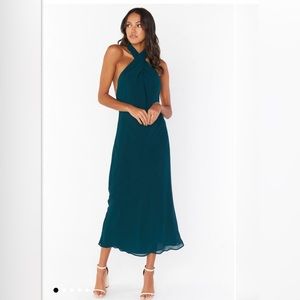 Size small emerald chiffon dress